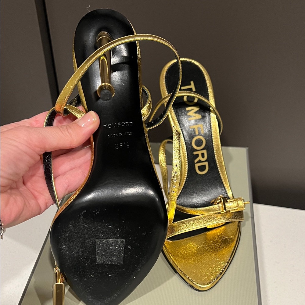 Tom Ford Metallic Gold Heels - Picture 3 of 8